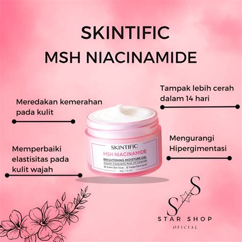 Jual Bpom Skintific Msh Niacinamide Brightening Moisture Gel 30ml Shopee Indonesia