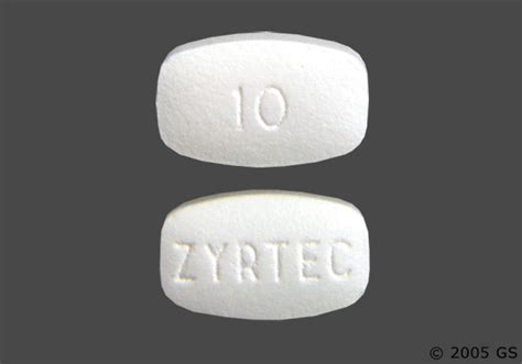 Zyrtec Oral Tablet 10mg Drug Medication Dosage Information