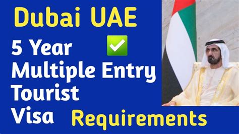 Requirements For Dubai UAE 5 Years Tourist Visa With Multiple Entries