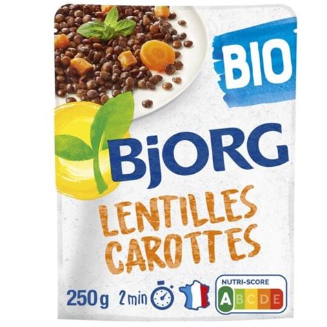 Bjorg Plat Cuisin Lentilles Carottes Bio Bjorg