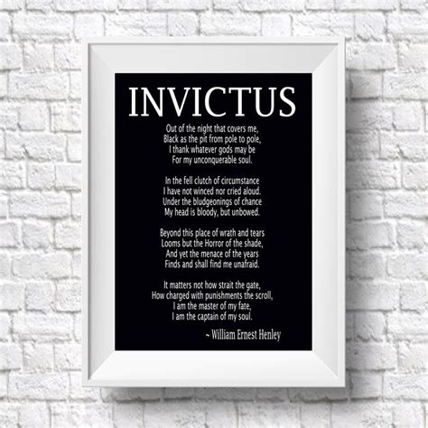 Printable Invictus Poem