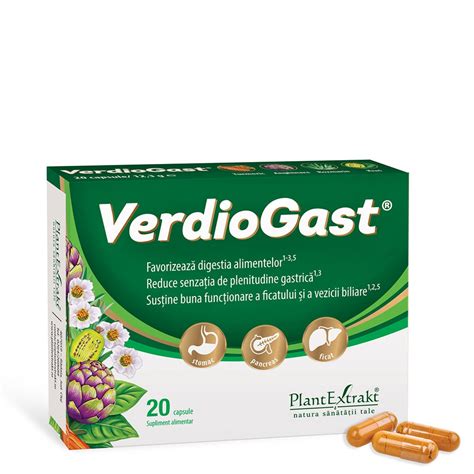 VerdioGast Supliment Alimentar Pentru Arsuri Gastrice 20 Capsule