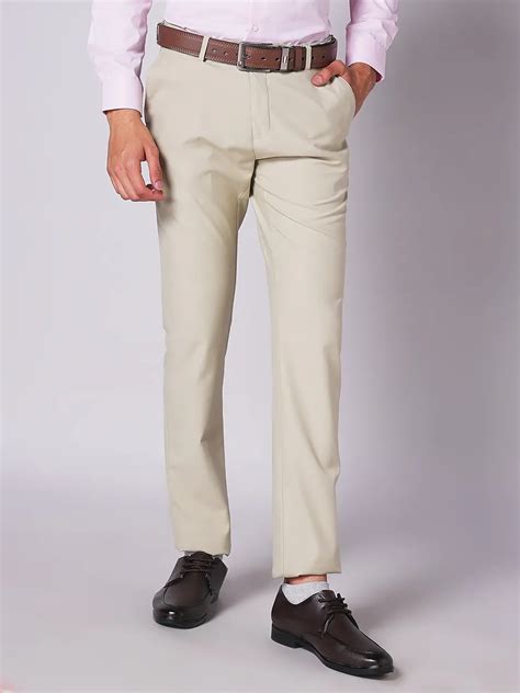 Shop Inspiro Men Slim Fit Solid Formal Trouser