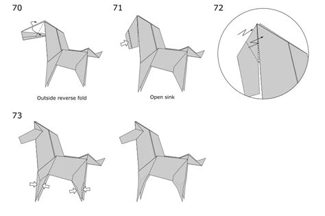 Origami Horse Diagrams