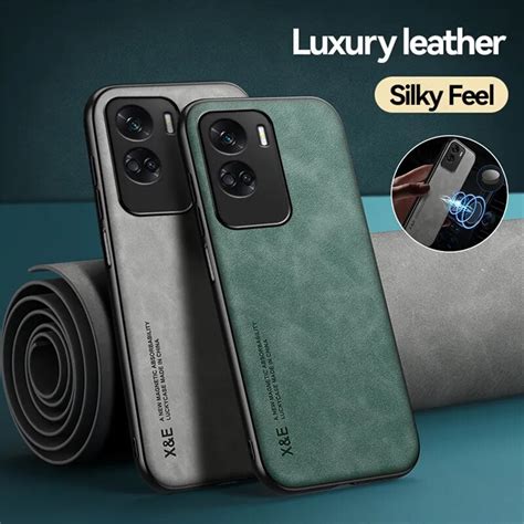 Sheepskin Leather Magnetic Holder Back Cover For Honor Lite Lite