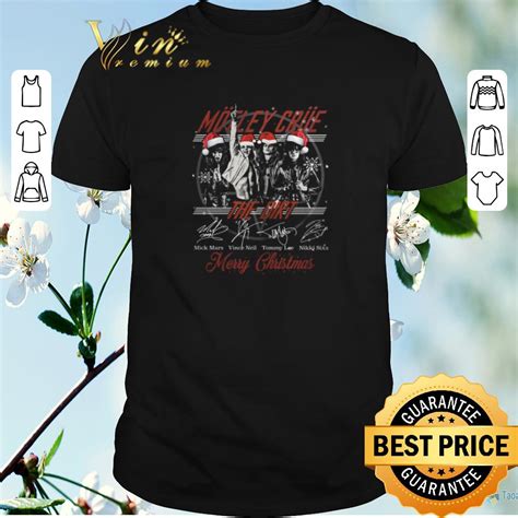 Official Merry Christmas Motley Crue Santa The Dirt Signatures Shirt