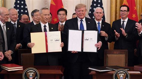 President Trump Signs Partial Trade Deal With China Calling It A