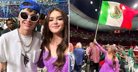 Hija del Canelo Álvarez presumió foto con Peso Pluma durante pelea de