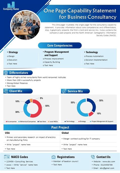 Small Business Capability Statement Template