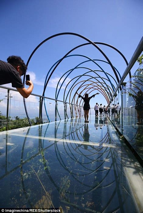 Glass Bridge 1 400ft Above Ground Boasts Heart Stopping Views Of Forests And The Sea In South