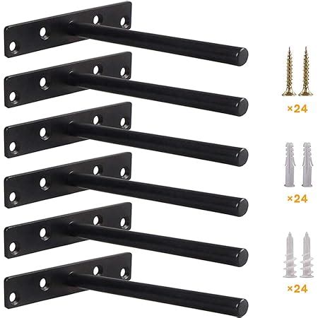 Amazon BATODA 6 Floating Shelf Bracket Heavy Duty 8 Pcs Solid