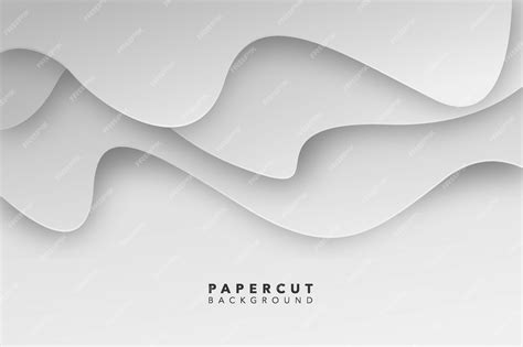 Premium Vector Abstract White Paper Cut Background