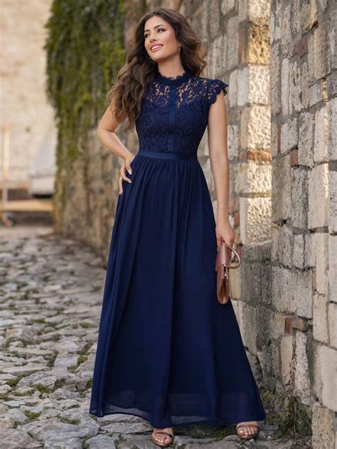 Miusol Vestido Maxi Con Dise O De Cinta De Corpi O Con Encaje En