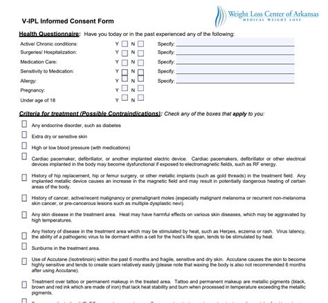 Ipl Laser Consent Form 2023 Consent