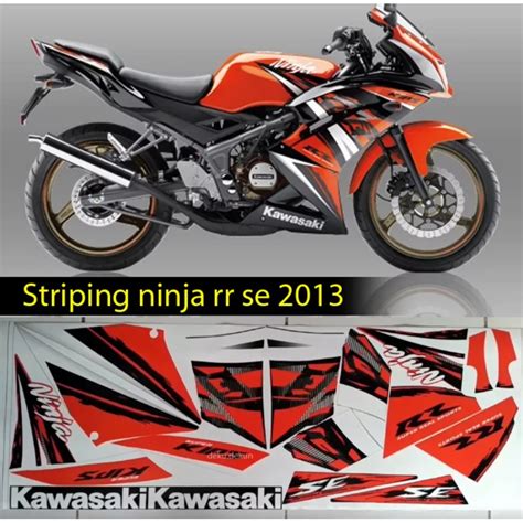 Jual Stiker Striping Kawasaki Ninja Rr Se Orange Printing Laminasi