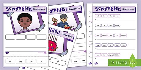 Sentence Scramble Activity Sheets L Enseignant A Fait