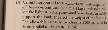 simply supported beam shown   span length   ft  beam