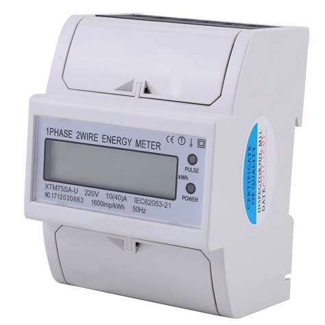 A Kwh Meter Xtm Sa U V Digital Lcd Single Phase P Din Rail