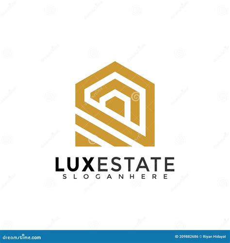 Luxury Real Estate Logo Design Creative Idea Logos Designs Vector