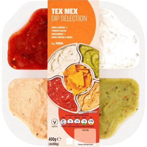 Asda Tex Mex Dip Selection 400g Compare Prices And Where To Buy