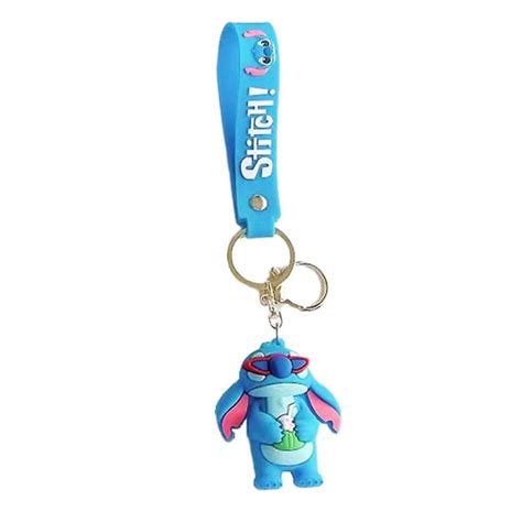 Lilo Stitch Nyckelring Tecknad Söt Pvc hänge Nyckelring Ring Väska