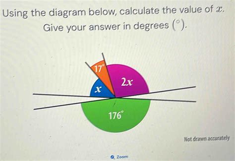 Solved Using The Diagram Below Calculate The Value Of X Give Your