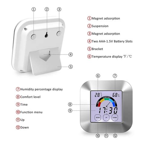 Thermomètre numérique Thermomètre numérique LCD hygromètre intérieur