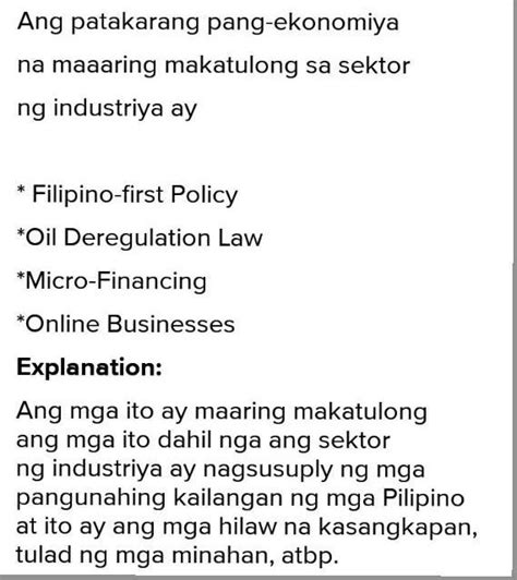 Sanaysay Tungkol Sa Iba T Ibang Patakarang Pang Ekonomiya Na