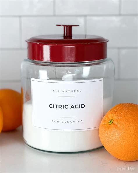 Cleaning With Citric Acid: A DIY Guide with Homemade Recipes - Bren Did