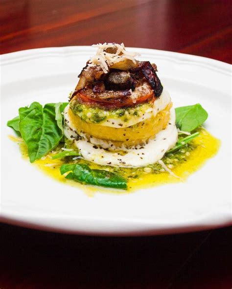 Gluten Free Vegetarian 4 Course Holiday Dinner Recipe Polenta Stacks