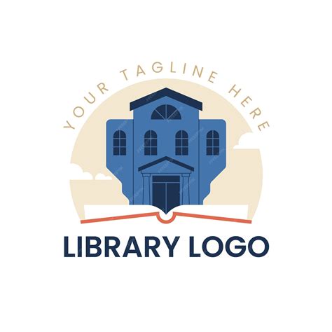 Plantilla De Logotipo De Biblioteca De Diseño Plano Vector Premium