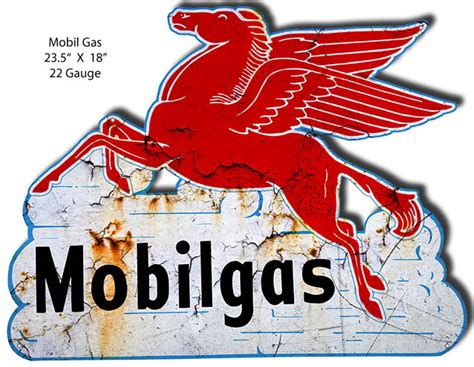 Vintage Mobilgas Pegasus Reproduction Sign 18x23 5 Reproduction