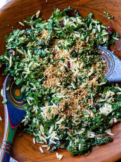 Vegan Kale Orzo Pasta Salad