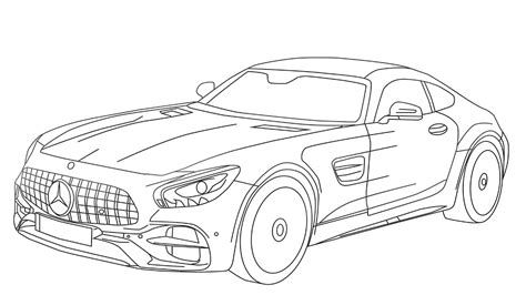 Mercedes Benz AMG GT C Edition 50 How To Create Digital Drawing