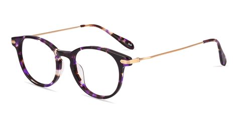 Belle Elegant Purple Floral Eyeglasses Zinff Optical