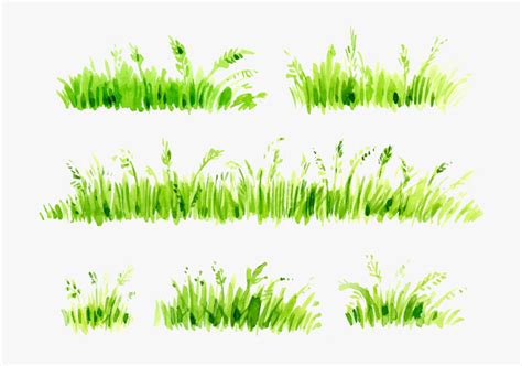 Watercolor Painted Grass Painting Free Transparent - Grass Painting Png ...