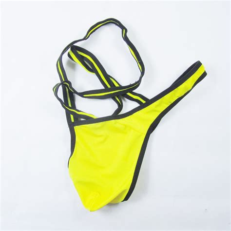Mens Thongs And G String Bikini Men S Sexy Suspender Strappy Pouch Thong Underwear Comfortable
