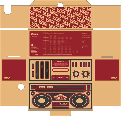 2nd Life Packaging Vans Shoe Box Template