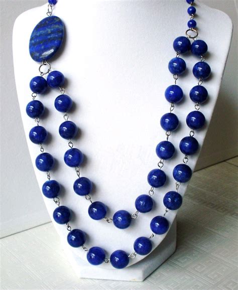 Image Detail For Blue Bead Necklace Blue Stone Necklace Multi