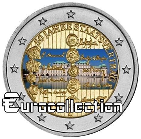 2 euro Autriche 2005 Traité couleur 4 Eurocollection shop