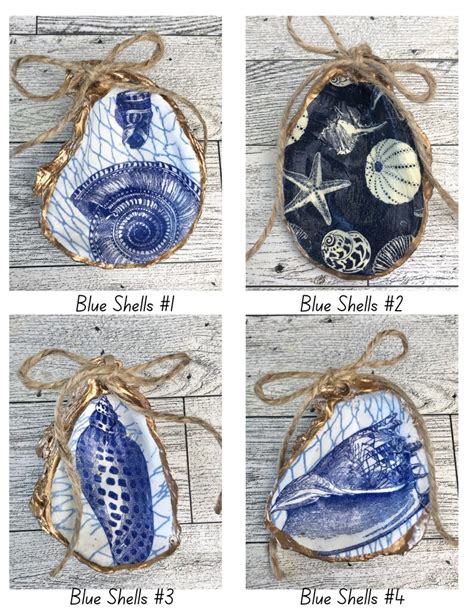 Oyster Shell Christmas Ornaments Holiday Decor Hostess Gift Secret