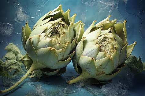 Premium Ai Image Artichoke Hearts Healthy Food Background