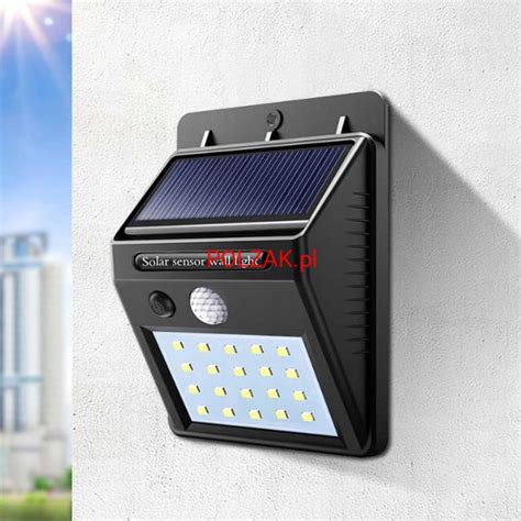 Lampa Solarna Led Z Czujnikiem Ruchu I Zmierzchu Lampka S Oneczna