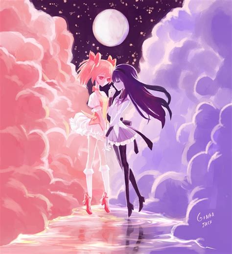 Madoka X Homura By Ginka Jack Illustrations Art Street Rmadokamagica