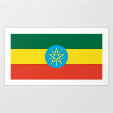 Flag Of Ethiopia ኢትዮጵያ የኢትዮጵያ Amharic Ethiopian Addis Ababa Art