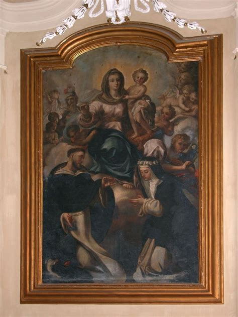 Lillo Maria Rachele Sec XVIII Dipinto Della Madonna Del Rosario