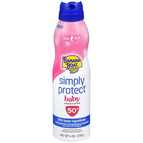 Banana Boat Simply Protect Baby Sunscreen Lotion Spray Spf 50 6 Oz