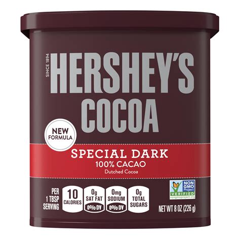 Hershey's Cocoa Powder 100% Cacao, Dark Chocolate, 8 Oz. | eBay