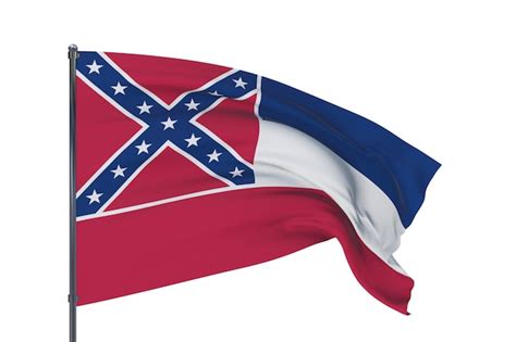 Bandera Del Estado De Mississippi Ilustraci N D Aislado En Blanco