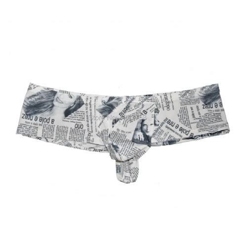 Sexy Men Pants Bikini Mini Boxers Mens Soft Smooth The Newspaper Printed Underwear On OnBuy